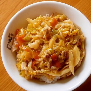 豚肉と野菜のあんかけ丼